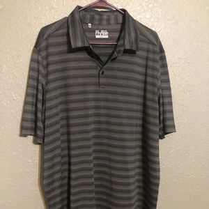 Under Armour 2XLT Black Striped Polo